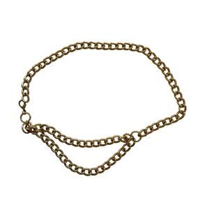 Women's Thick Gold Chain Waist Belt With Hanging Chain